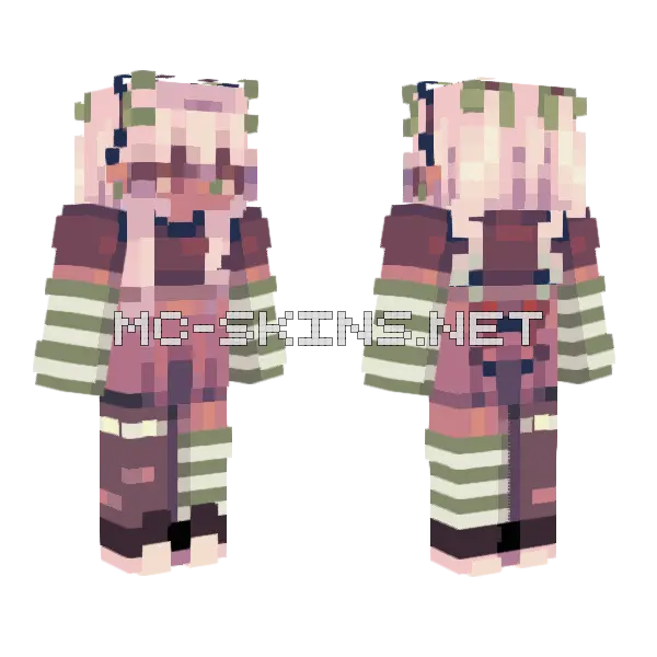 Sugar Rush Minecraft skin, front and back