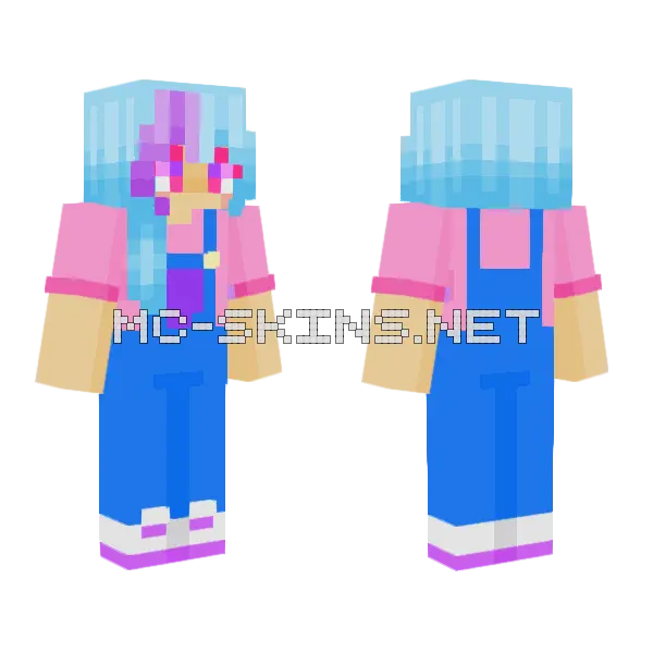 Sugar Rush Outfit Minecraft skin, front and back