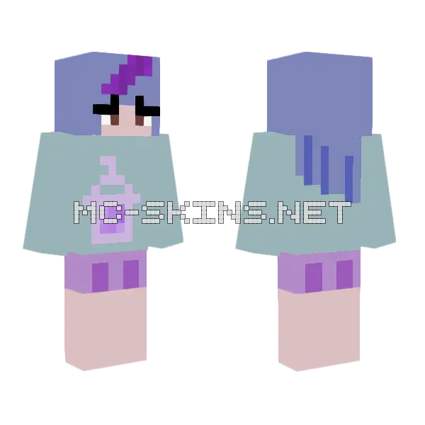 Sugar Slush Rockstar Minecraft skin, front and back