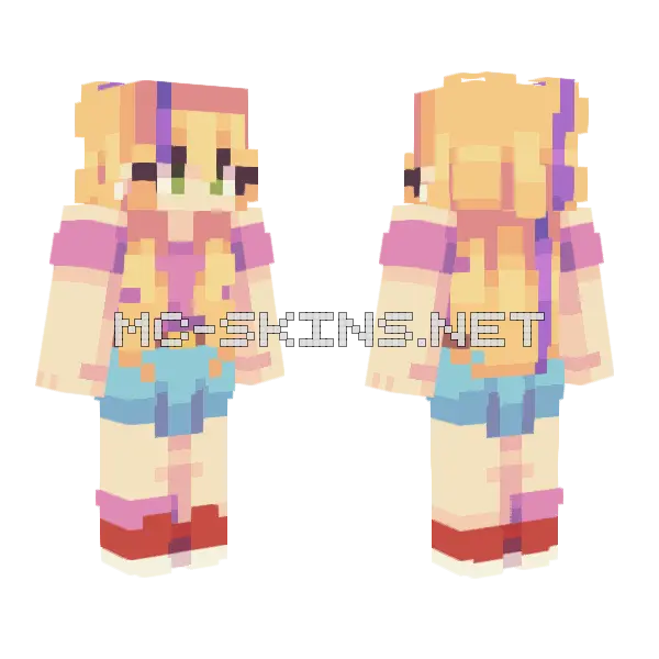 Sugar Sweet Rce Minecraft skin, front and back