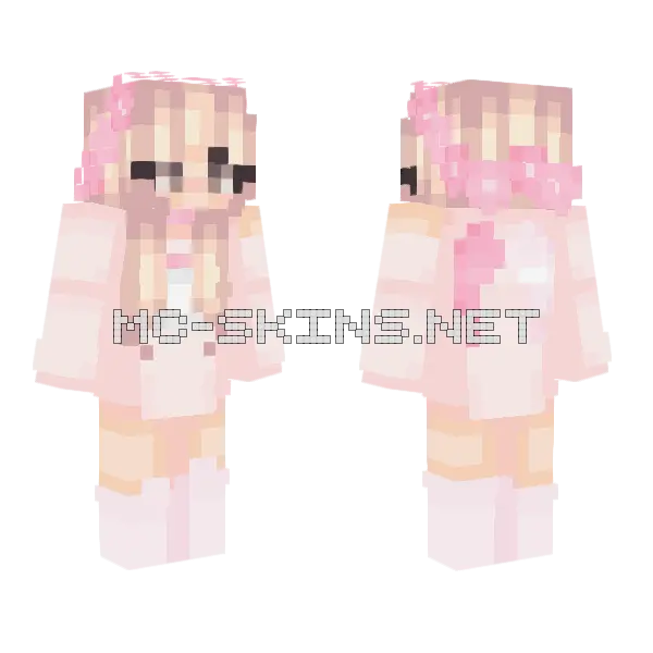 Sugar Wings Girl Minecraft skin, front and back