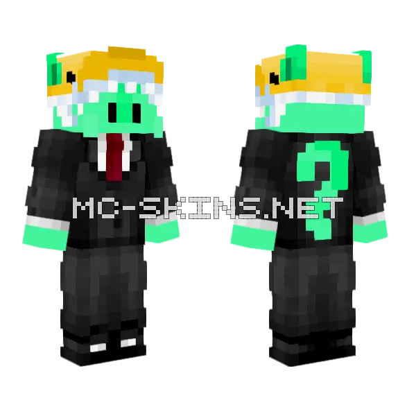 Suit Minecraft skin, front and back