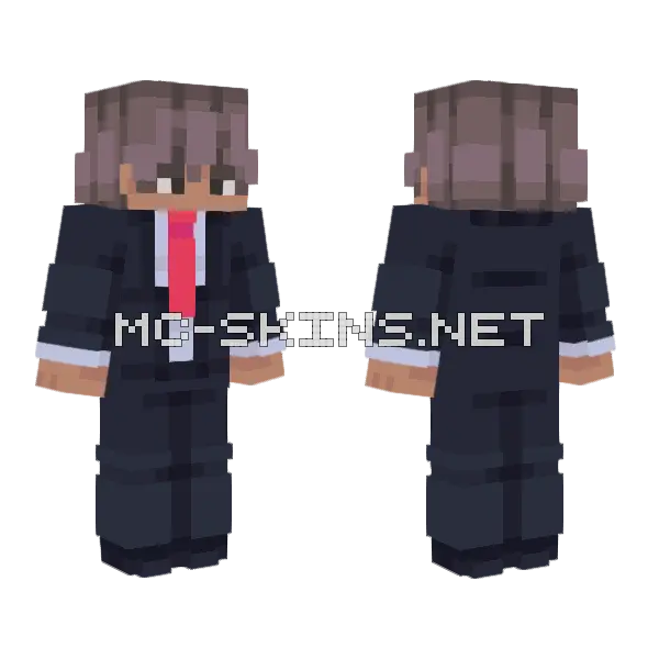 Suit Minecraft skin, front and back
