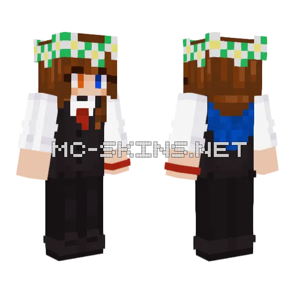 Suit Minecraft skin, front and back