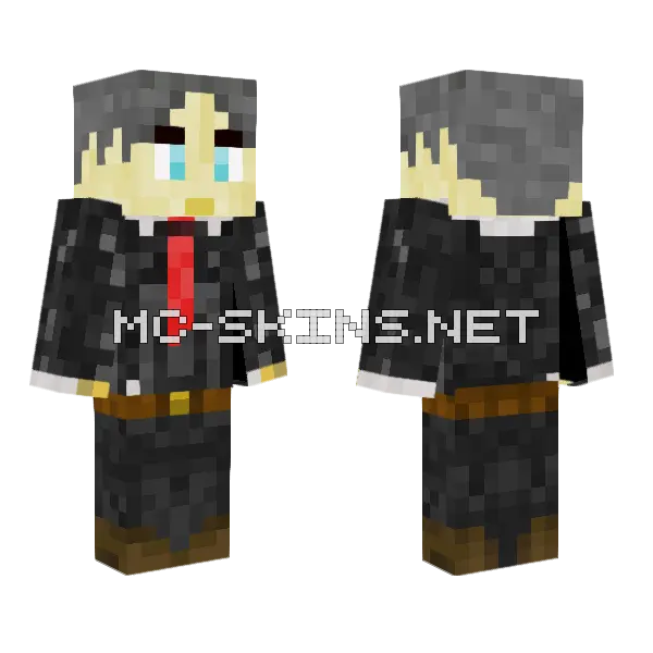 Suit Man Minecraft skin, front and back