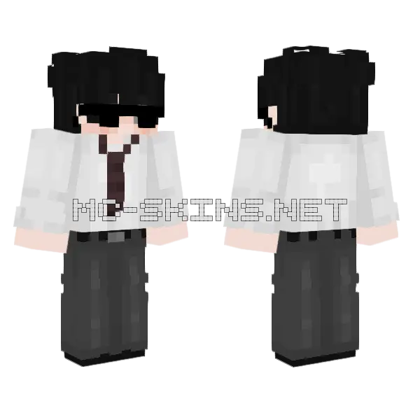 Suit V2 Minecraft skin, front and back