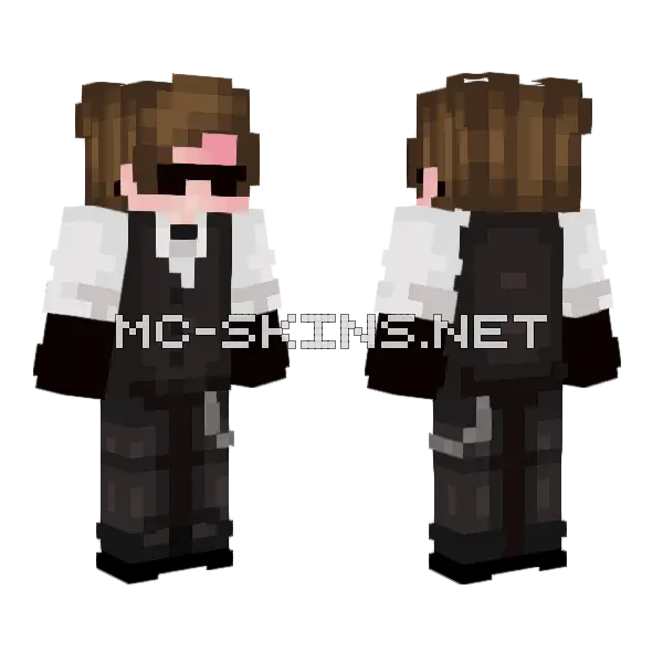 Suit With Glasses Minecraft skin, front and back