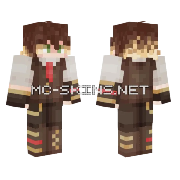 Suited Up Minecraft skin, front and back