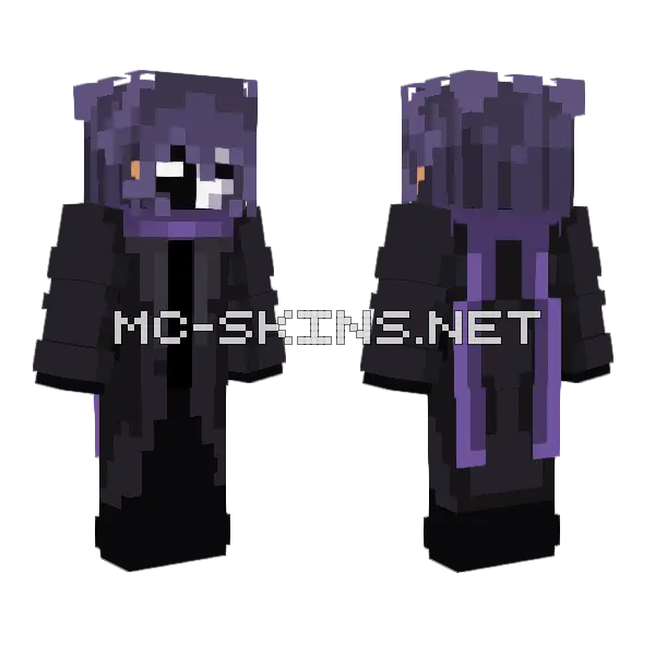 Suki The Shadow Minecraft skin, front and back