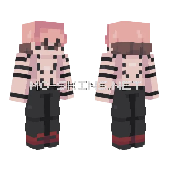 Sukuna Minecraft skin, front and back