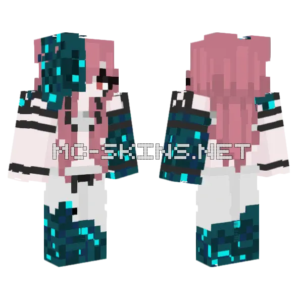 Sukuna Skulk Queen Minecraft skin, front and back