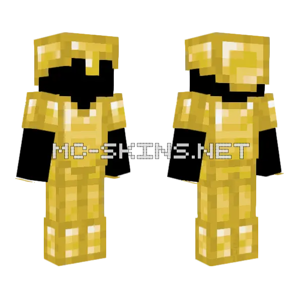 Sulfur Elemental Armor Set Minecraft skin, front and back