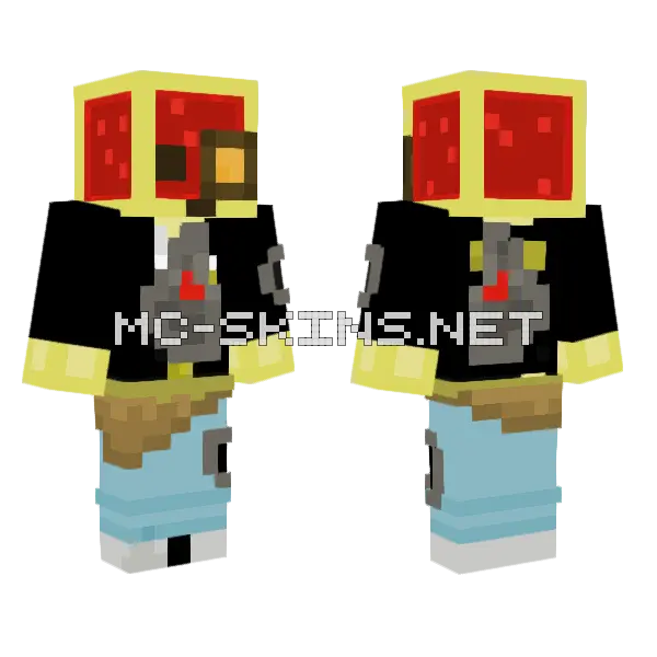 Sulfur Fallout Minecraft skin, front and back