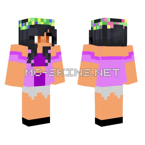 Summer Aphmau Version 2 Minecraft skin, front and back