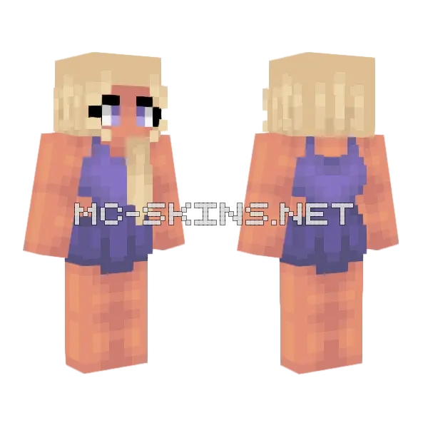 Summer Beauty Minecraft skin, front and back