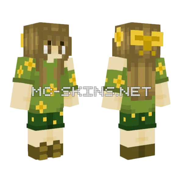 Summer Breeze Shaded Minecraft skin, front and back