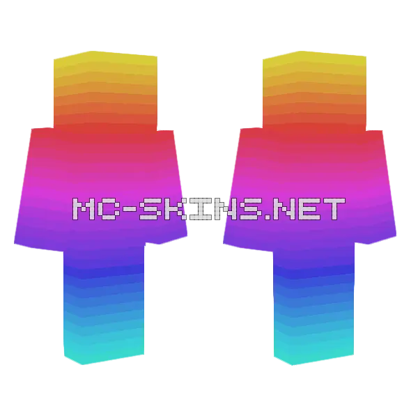 Summer Colors Yellow Fade Blue Minecraft skin, front and back