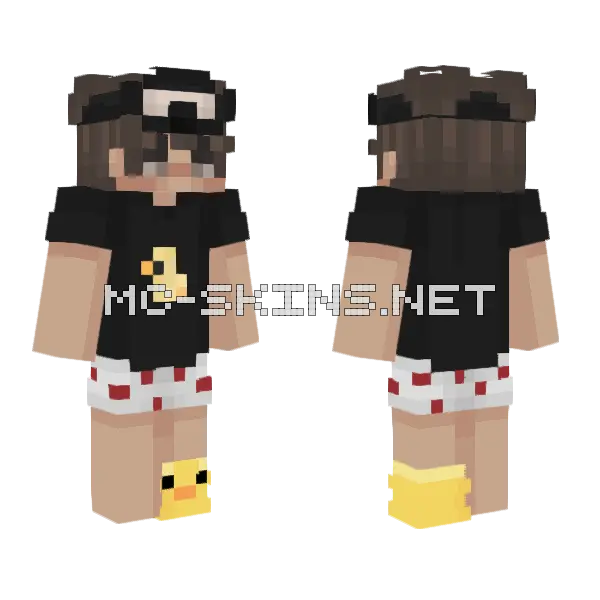 Summer Duck Pajamas Minecraft skin, front and back
