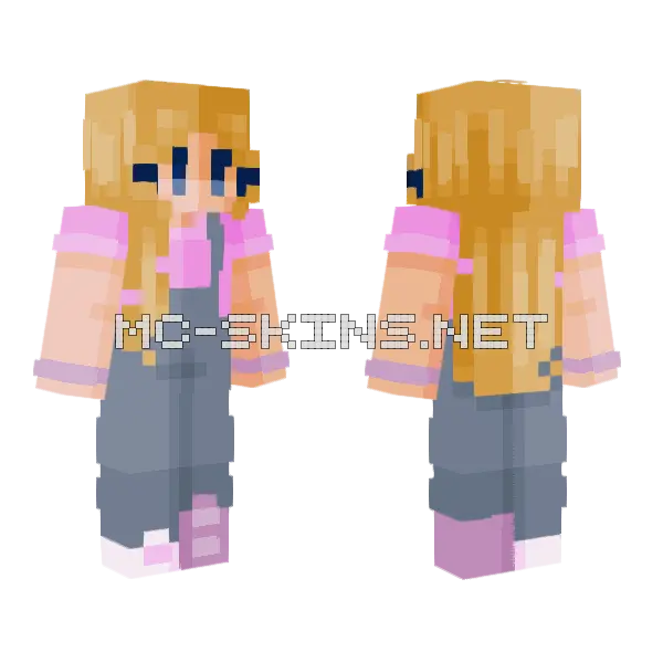 Summer End Outfit Minecraft skin, front and back