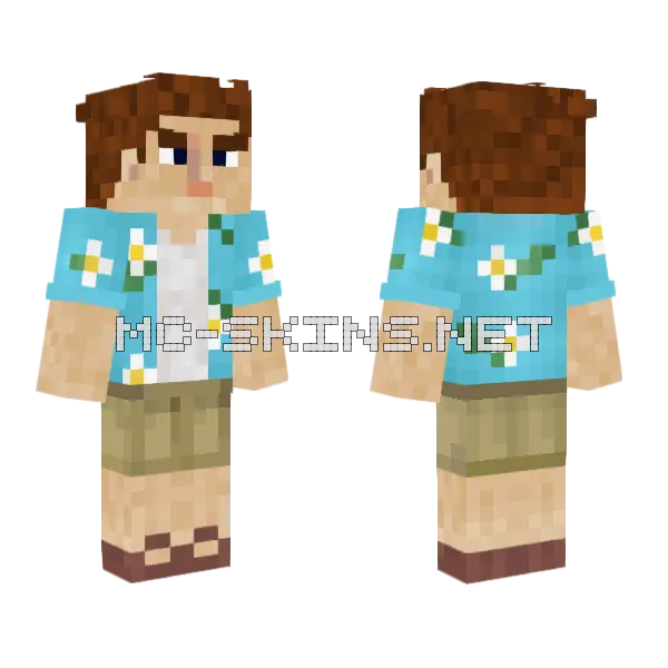 Summer Guy 2 Minecraft skin, front and back