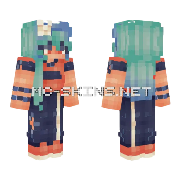 Summer In Tokyo Minecraft skin, front and back