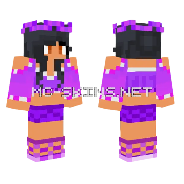 Summer Lights Aphmau Minecraft skin, front and back