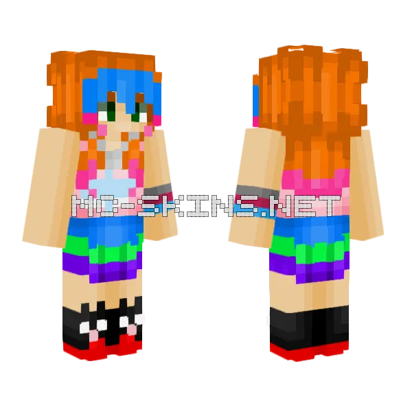Summer Mayflower Request Minecraft skin, front and back