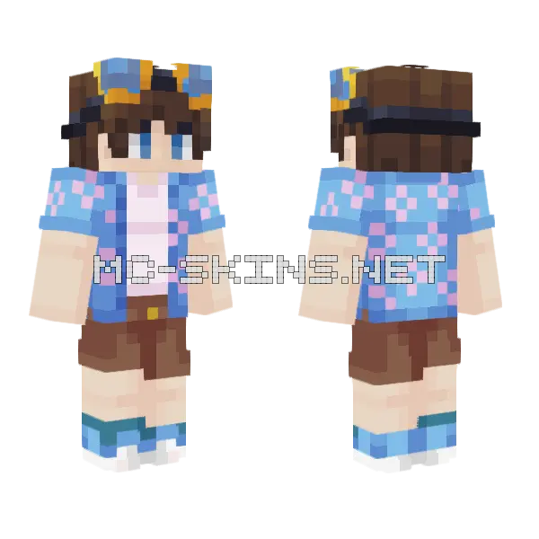 Summer Mazicrafter Minecraft skin, front and back