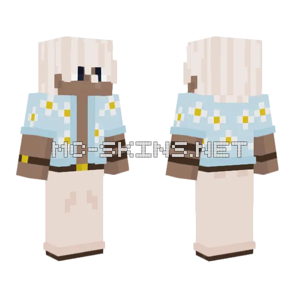 Summer Outfit Minecraft skin, front and back