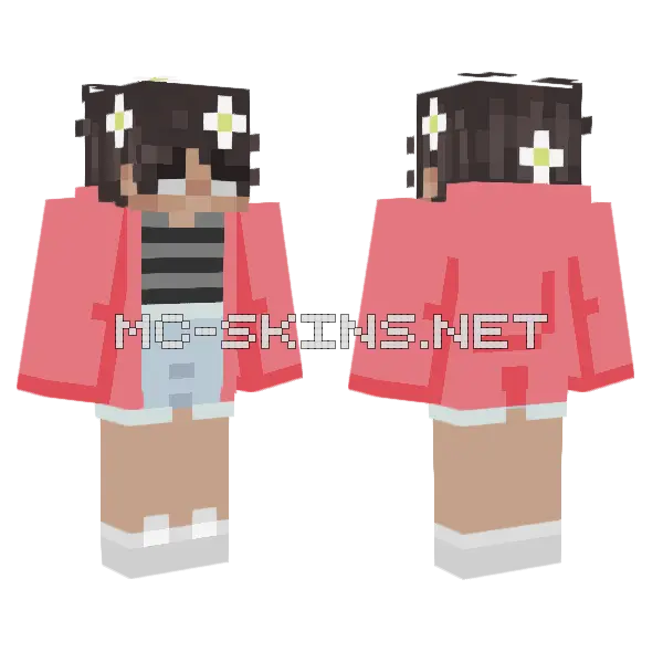 Summer Outfit Minecraft skin, front and back