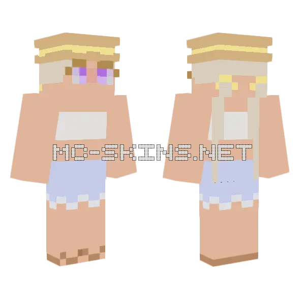 Summer Outfit Minecraft skin, front and back
