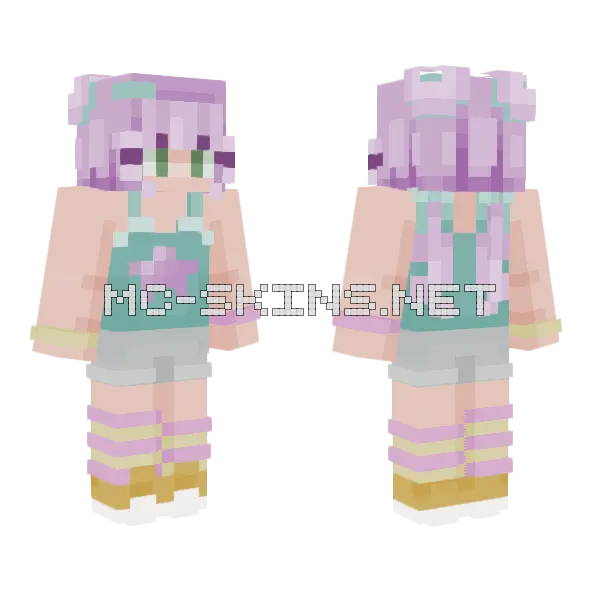 Summer Outfit Minecraft skin, front and back