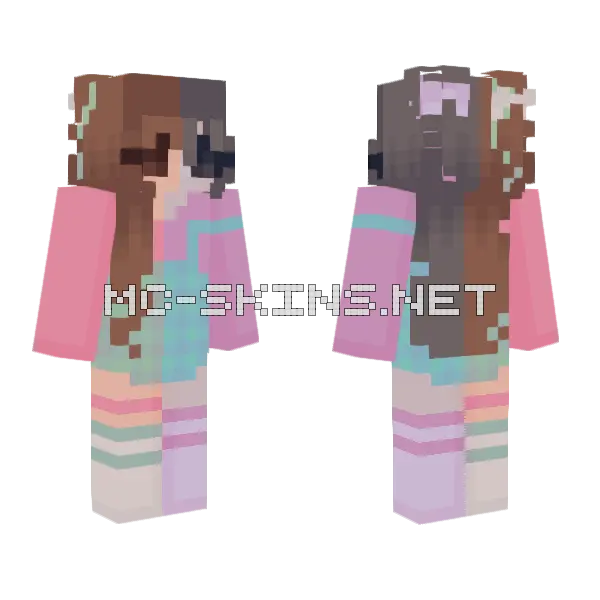 Summer Outfit Minecraft skin, front and back