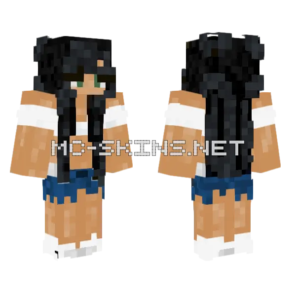 Summer Outfit Minecraft skin, front and back