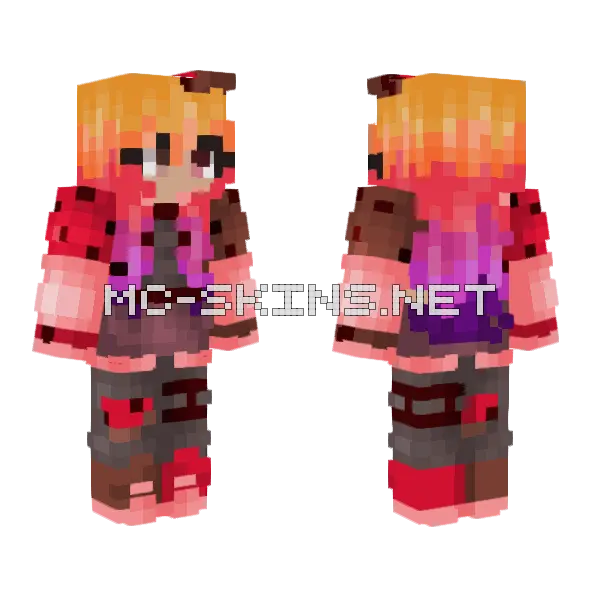 Summer Vibes Minecraft skin, front and back