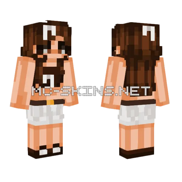 Summertime Girl Minecraft skin, front and back