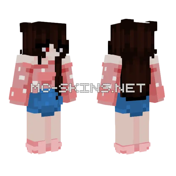 Summertime Killergirlvibes Minecraft skin, front and back