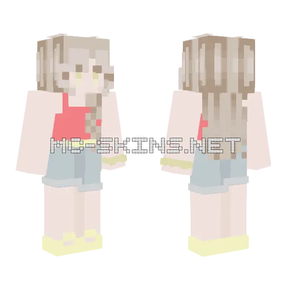 Summervibes Girl Minecraft skin, front and back