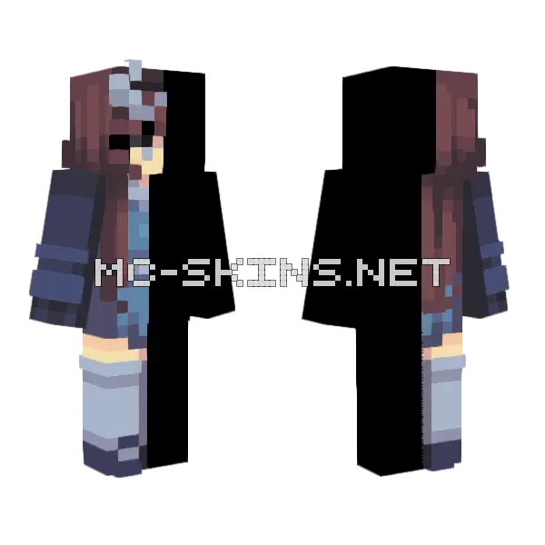 Sun And Moon Collab Minecraft skin, front and back