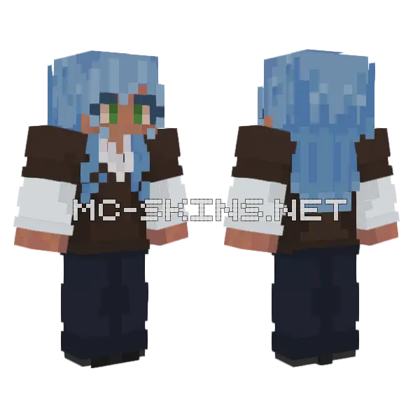 Sun Blue Minecraft skin, front and back