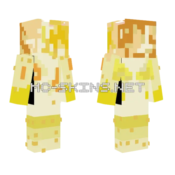 Sun God Minecraft skin, front and back