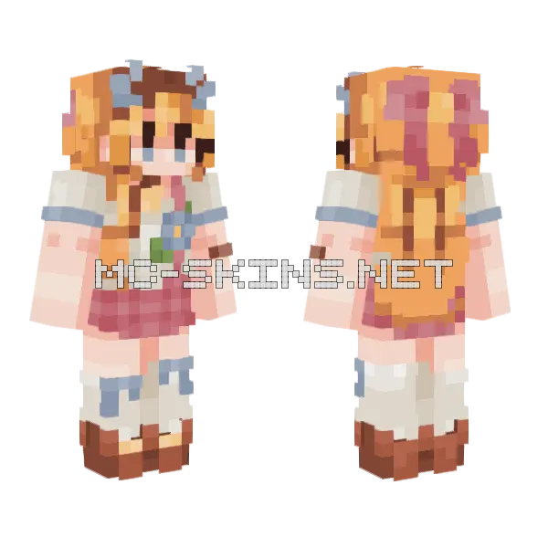 Sun Kissed Te Minecraft skin, front and back