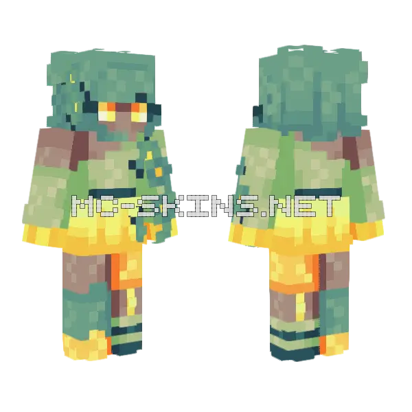 Sun Skin Minecraft skin, front and back