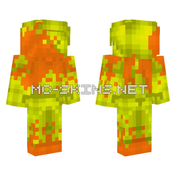 Sun Steve Minecraft skin, front and back