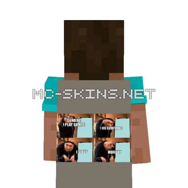 Sundays are too short for everything Minecraft cape worn on a player