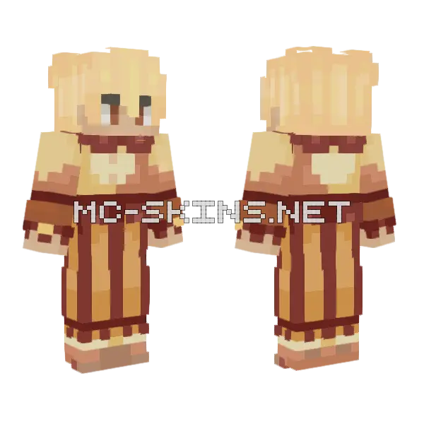 Sundrop Guy FNAF Minecraft skin, front and back