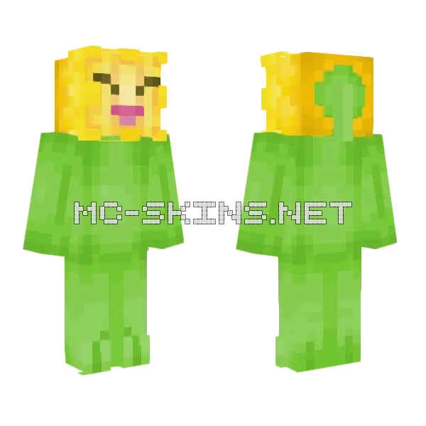 Sunflora Pokemon Minecraft skin, front and back