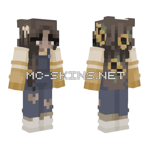 Sunflower Boy Minecraft skin, front and back