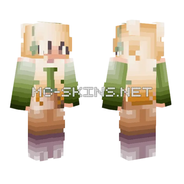 Sunflower Daisies RCE Minecraft skin, front and back