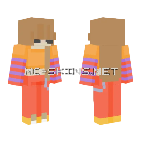 Sunflower Field Minecraft skin, front and back
